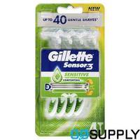 GILLETTE SENSOR 3 - Type: Male Disposable Pack Size: 4 - Packet (4 Single)