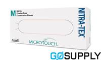 GLOVE EXAM NITRILE - Size: Medium Type: Nitratex Color: Blue - Packet (100 Single)