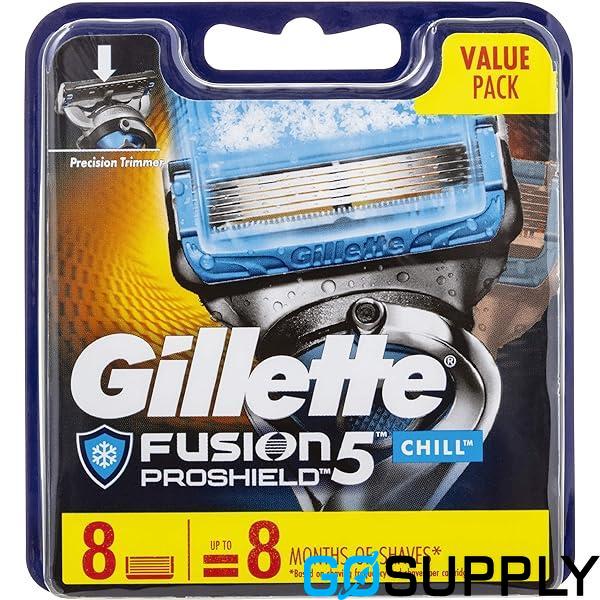 Gillette Fusion5 ProShield Chill Men's Razor - Includes 1 Razor Blade Refill - High-Quality Fusion Razors/Blades for Men