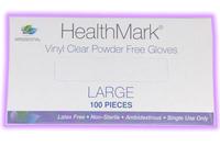 Healthmark Vinyl Clear Powder Free Glove Large, 100