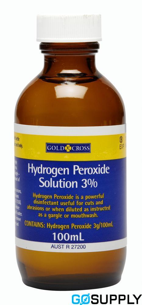 HYDROGEN PEROXIDE - Brand: Gold Cross Volume: 100ML Concentration: 3%