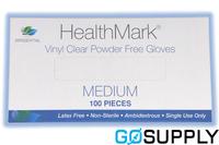 Healthmark Vinyl Clear Powder Free Glove Medium, 1000