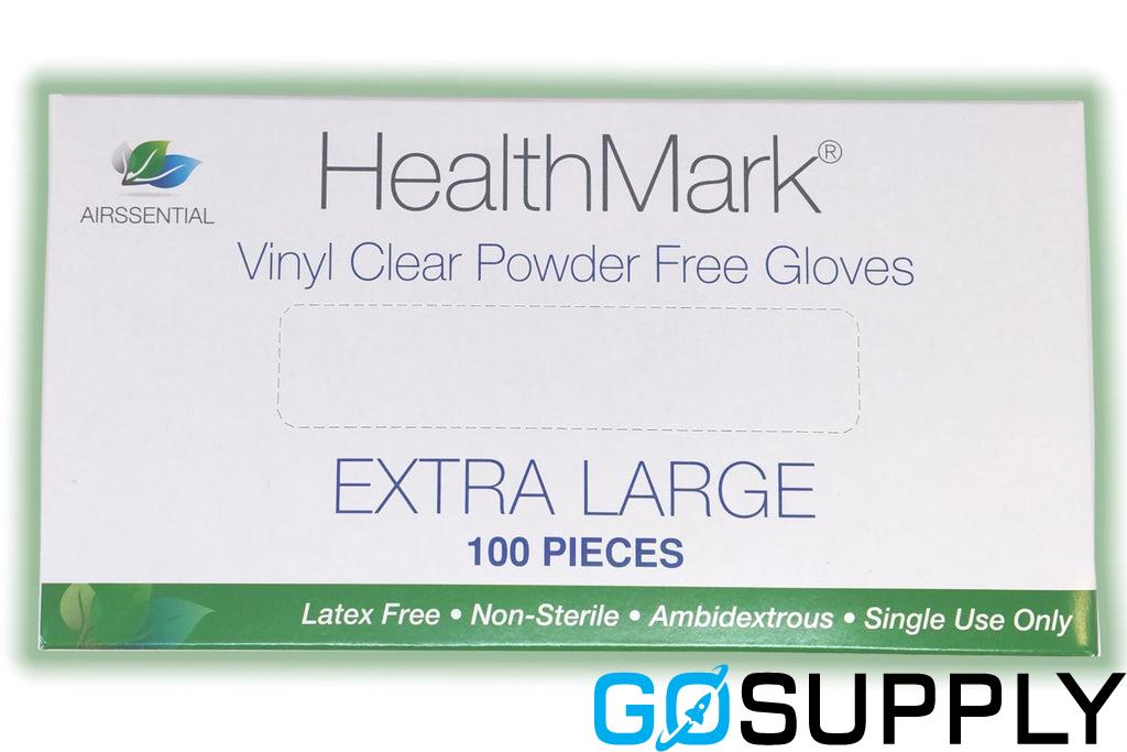 Healthmark Vinyl Clear Powder Free Glove X-Large, 100