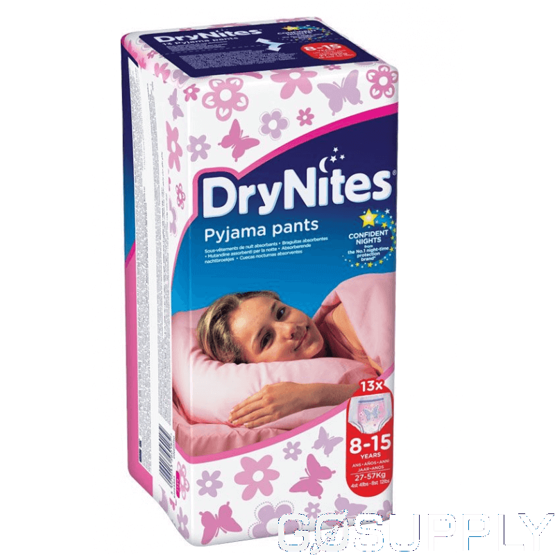 Huggies DryNites Night Time Pants for Girls 8-15 Years (27-57kg)