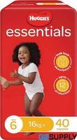 Huggies Essentials Nappies Size 6 (16+kg) 40 Pack