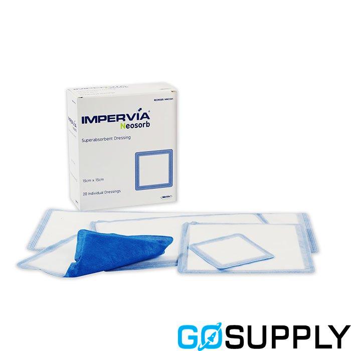 Impervia Neosorb Superabsorbent Dressing - Size: 10cmx10cm Quantity: x20