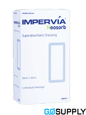 Impervia Neosorb Superabsorbent Dressing - Size: 10cmx10cm Quantity: x20