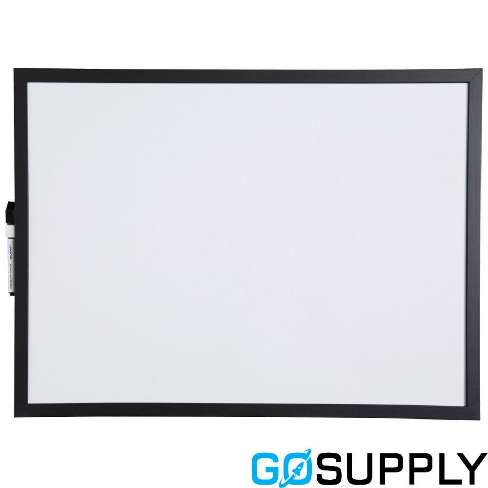 J.Burrows Magnetic Black Frame Whiteboard 600 x 450mm