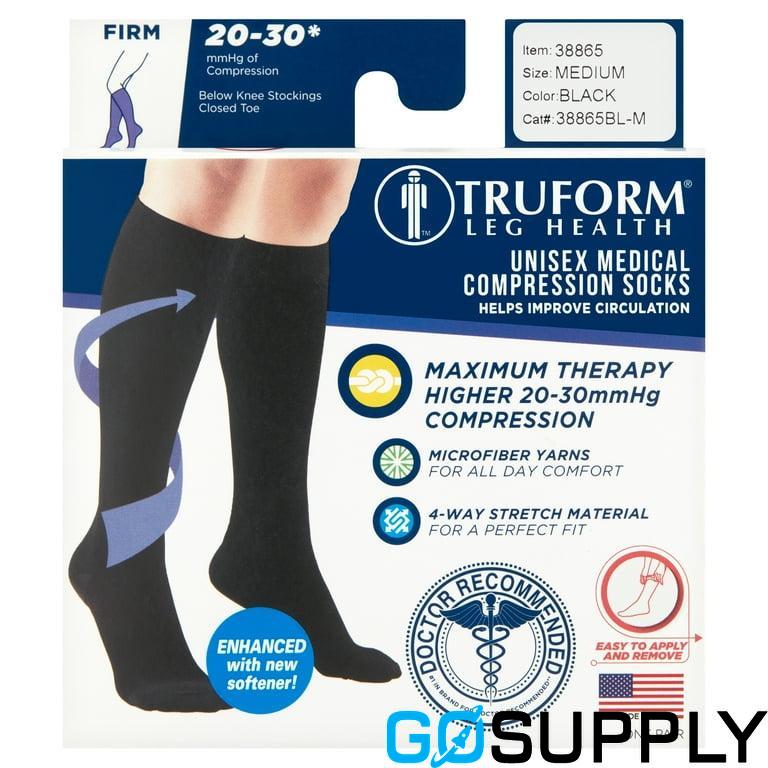 JOBST FORMEN CS - Size: Medium Color: Black Compression Level: 20-30 mmHg