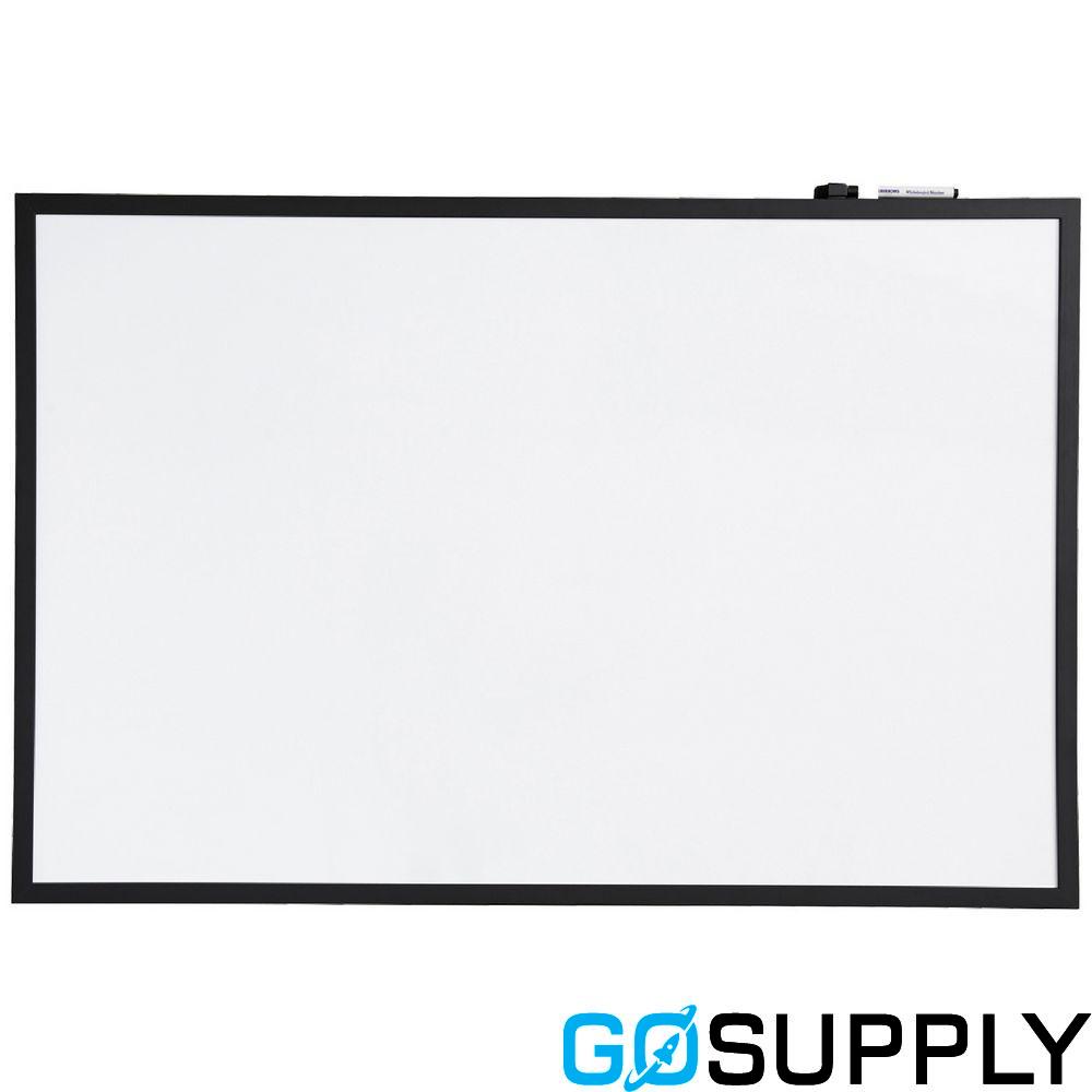J.Burrows Magnetic Black Frame Whiteboard 600 x 450mm