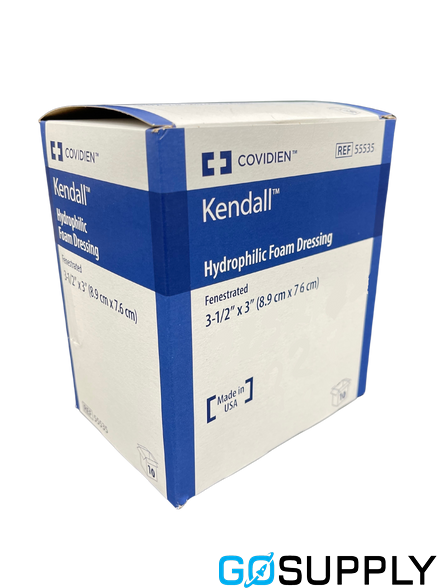 Kendall Hydrophillic Foam Dressing 3-1/2" x 3" (8.9cm x 7.6cm) 10