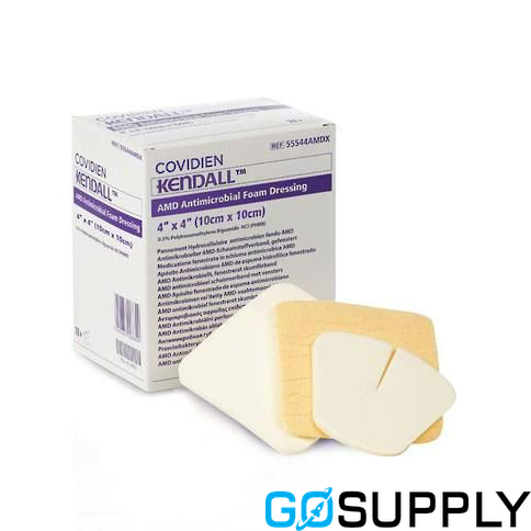 Kendall AMD Antimicrobial Foam Dressing - Size: 5.1x5.1cm Quantity: x1