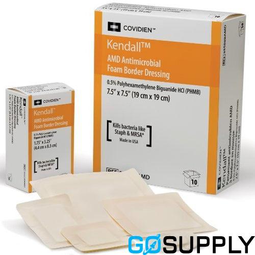 Kendall™ AMD Antimicrobial Foam Dressings - Size: 8"x8" (20cm x 20cm)