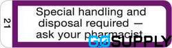 LABEL WARNING - Size: 40X11MM Type: NO.21 Labels per Roll: 1000