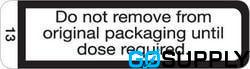 LABEL WARNING - Size: 40X11MM Type: NO.13 Labels per Roll: 1000
