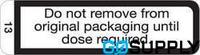 LABEL WARNING - Size: 40X11MM Type: NO.13 Labels per Roll: 1000