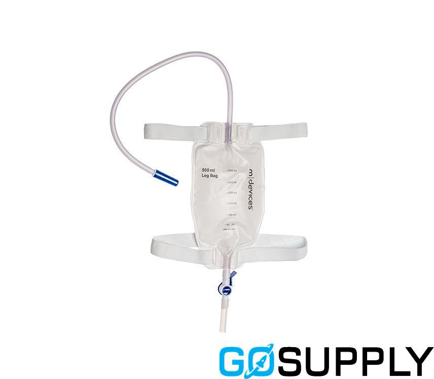 LEG BAG - Capacity: 500ML Tap Type: LEVER TAP Tube Length: 50CM LONG