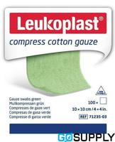LEUKOPLAST COMP COTTON GAUZE STERILE - Ply: 8PLY Size: 10X10CM Color: GREEN - Packet (100 Single)