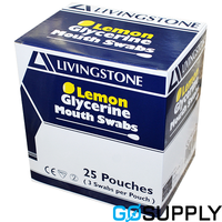 LIVINGSTONE LEMON GLYCERINE MOUTH SWABS - Packaging: 3PC SACHET - Sachet (3 Single)