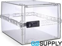 Lockabox One™ - Compact and Hygienic Lockable Box for Food, Medicine, Tech and Home Safety (Crystal) - Standard Size - x1