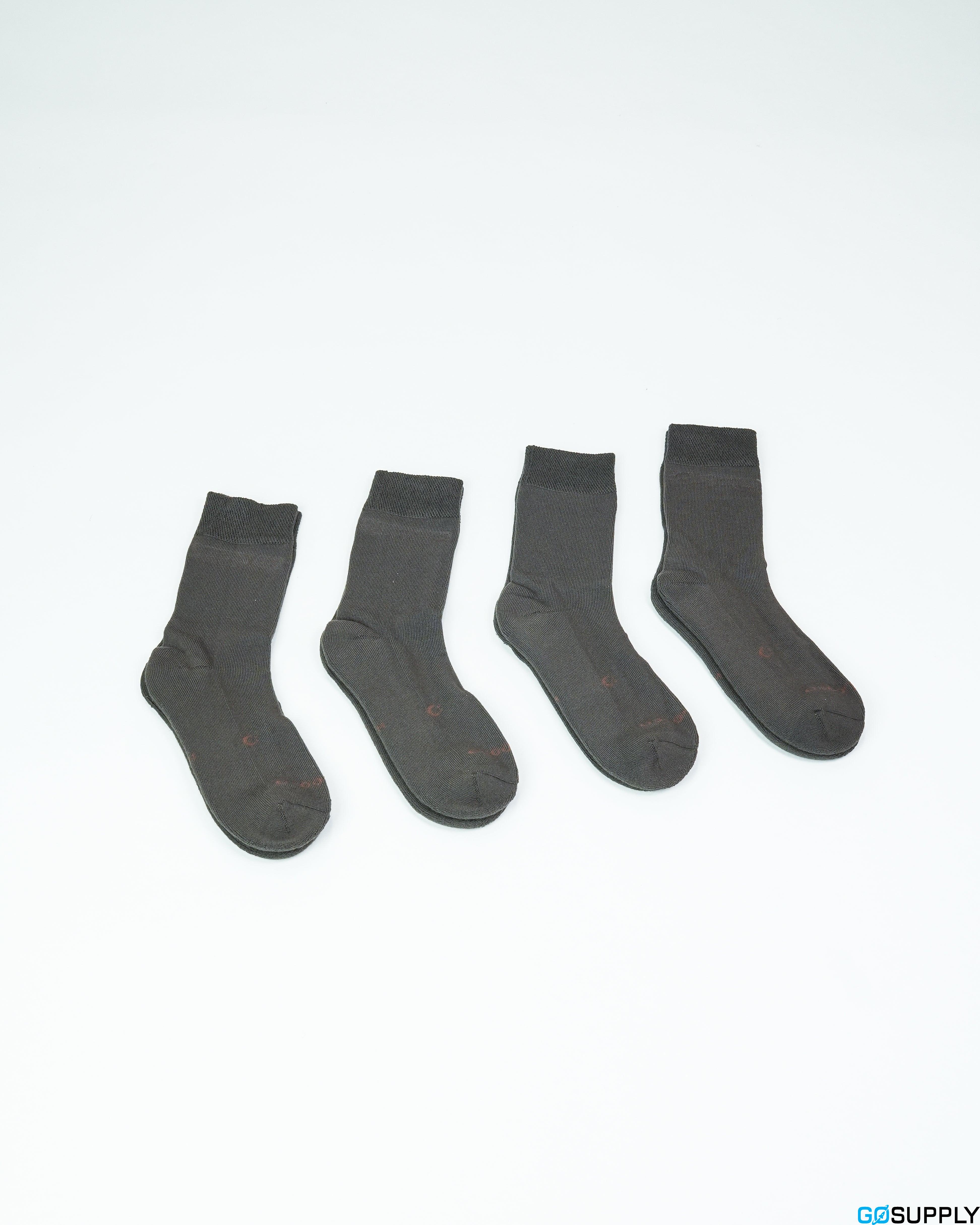 Loose Top Crew Seamless Feel Sock (Adults) - Black