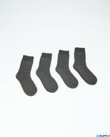Loose Top Crew Seamless Feel Sock (Adults) - Black