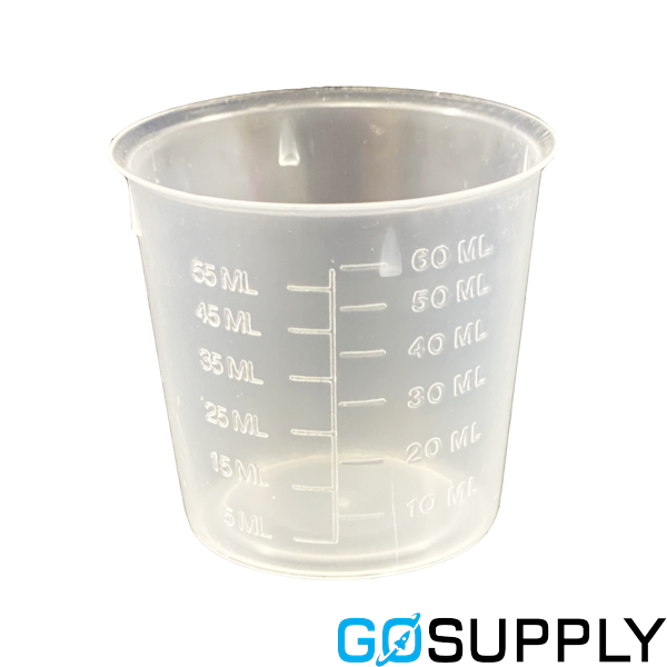 60mL Clear Plastic Medicine Measuring Cup