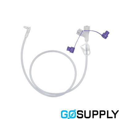 MIC-KEY* Bolus Extension Set - Connector Type: Right-Angle