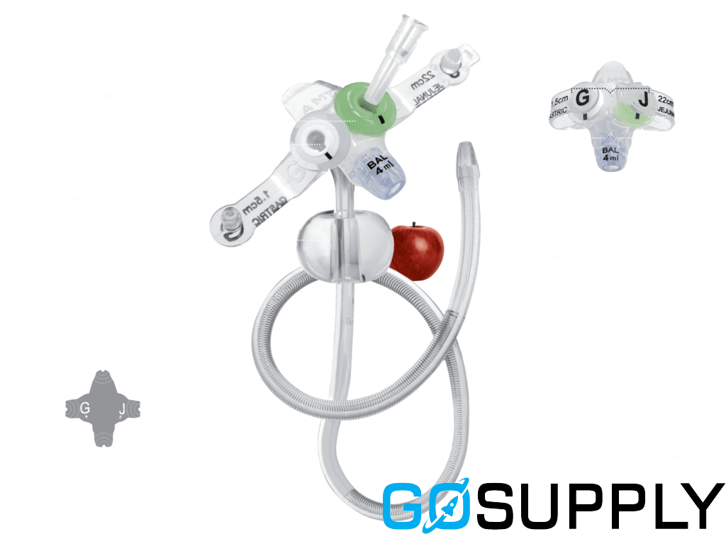 MIC-KEY Low-Profile GJ Feeding Tube (18Fr · 2.0cm · 22cm)