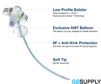 MIC-KEY Low Profile Gastric-Jejunal Tube - French Size: 16Fr Length: 22cm Balloon Size: 1.7cm