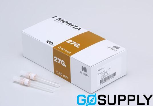 MORITA DENTAL NEEDLE - Color: BEIGE Gauge: 27G Length: 41MM