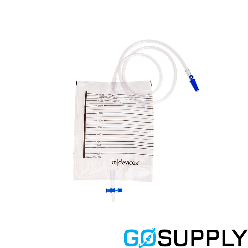 Mdevice - Urine Bag T Tap with Tubing - 2000mL 110cm - x1