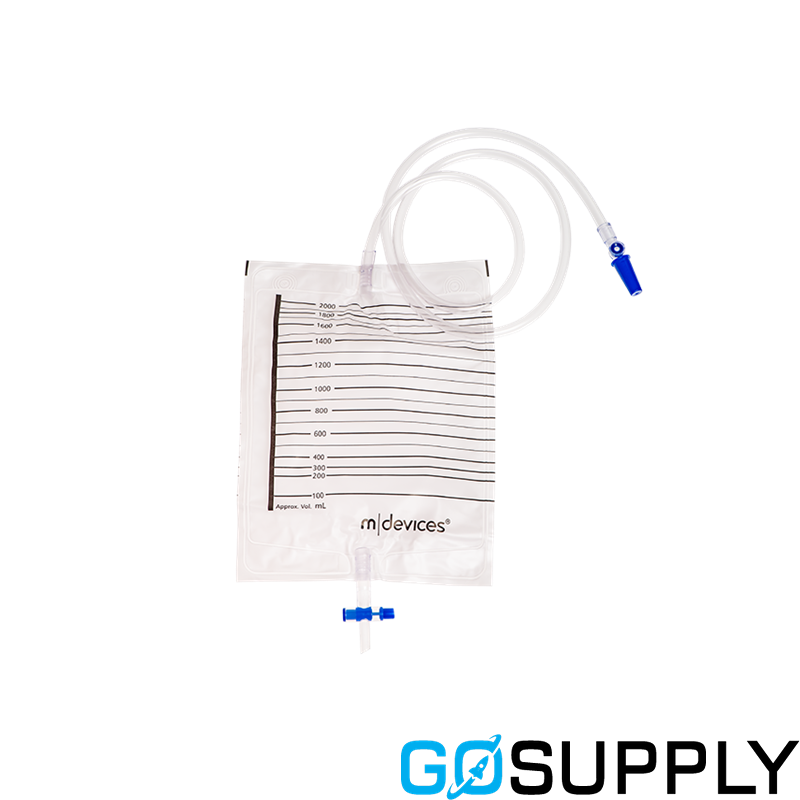 Mdevice - Urine Bag T Tap with Tubing - Capacity: 2000mL Length: 110cm