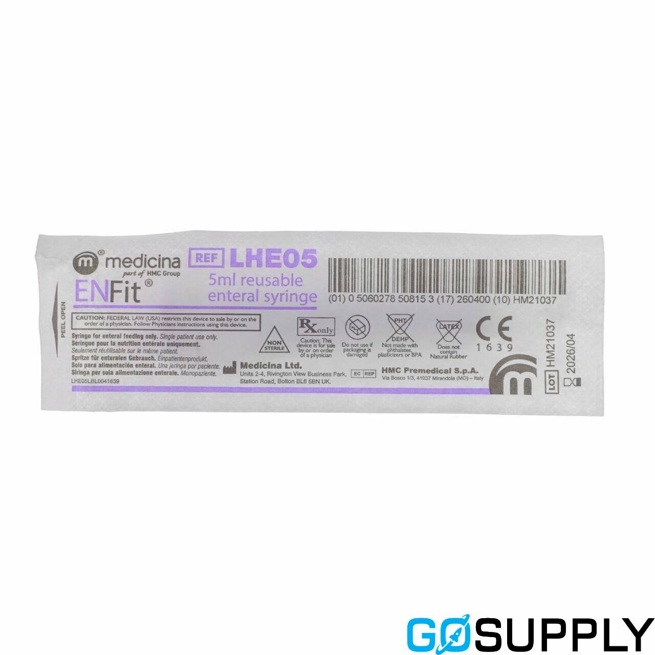 Medicina REUSABLE ENTERAL SYRINGE (5ml)