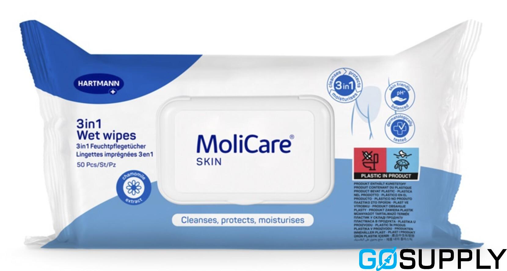 Molicare Skin 3 In 1 Wipes
