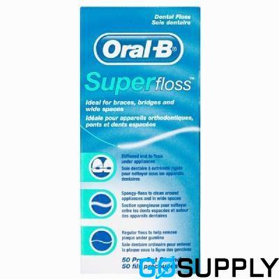 ORAL B SUPER FLOSS - Type: Unwaxed Length: 50M