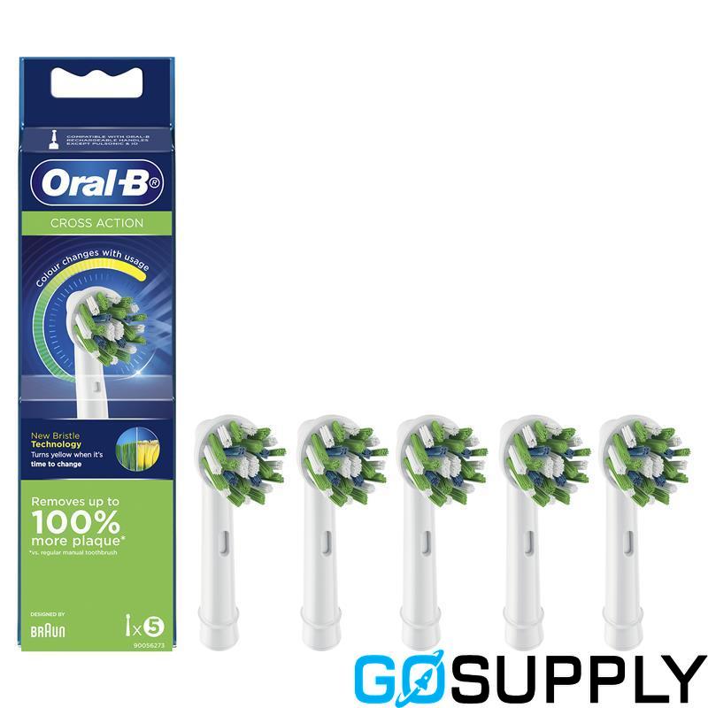 Oral-B CrossAction Replacement Brush Heads - Pack Size: 5 Pack Quantity: x1