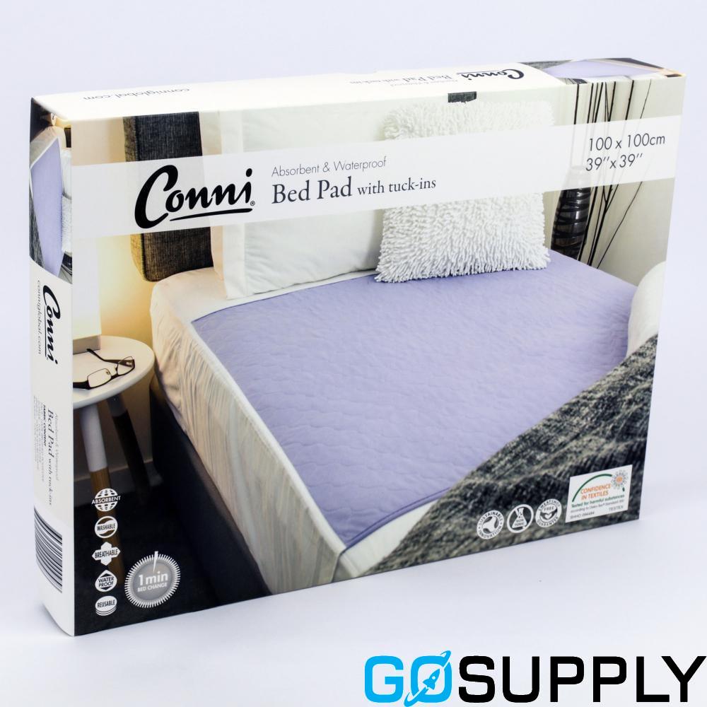 PAD BED WATERPROOF 1X1M CONNI WITH TUCKINS - Color: Mauve
