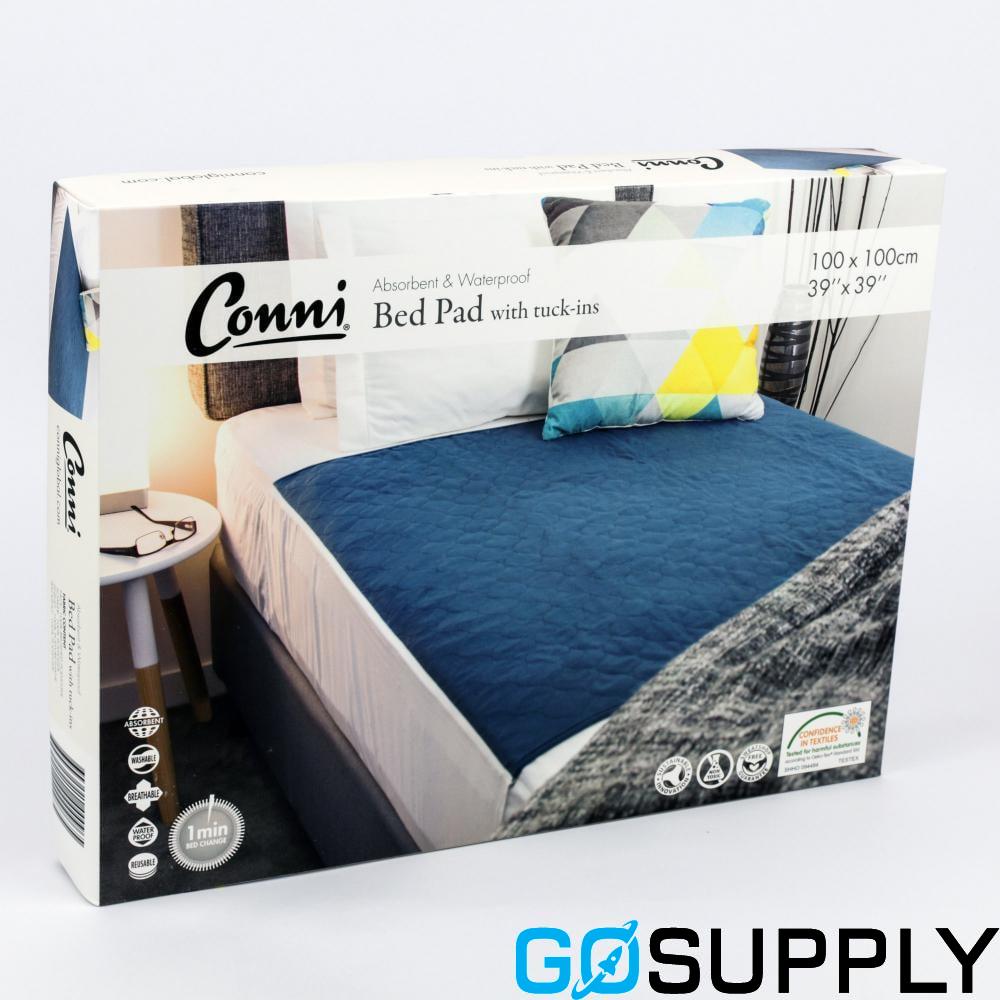 PAD BED WATERPROOF 1X1M CONNI WITH TUCKINS - Color: Teal Blue