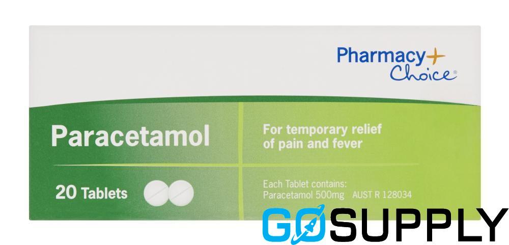 PC PARACETAMOL TAB 500MG PHARMACY CHOICE - Type: Paracetamol Strength: 500MG Pack Size: 20