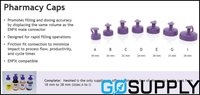 PHARMACY CAP SIZE D 24MM ENFIT PURPLE