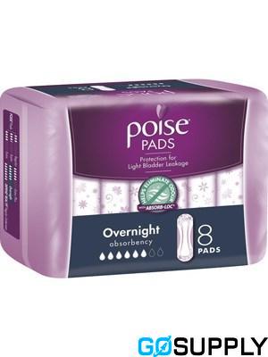 POISE OVERNIGHT - Pack Size: 8PKTX4PADS