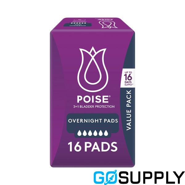 POISE OVERNIGHT - Pack Size: 8PKTX4PADS