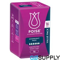 POISE PADS OVERNIGHT - Quantity: 16x3 - Carton (3 Packet x 16 Single)