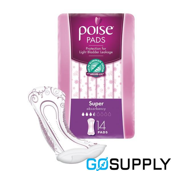 POISE SUPER PADS - Pack Size: 91840-03 ( 6 X 14 )