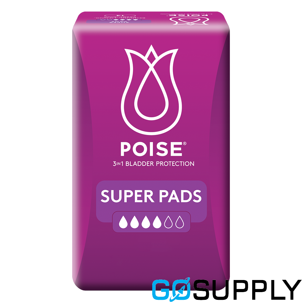 POISE SUPER PADS - Packsize: x1 Capacity: 370ml Length: 276cm