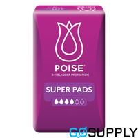 POISE SUPER PADS - Packsize: x1 Capacity: 370ml Length: 276cm