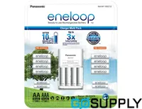Panasonic Eneloop Rechargeable Battery Pack 1 x Charger + AA 8 Cells 2000mAh + AAA 4 Cells 800mAh