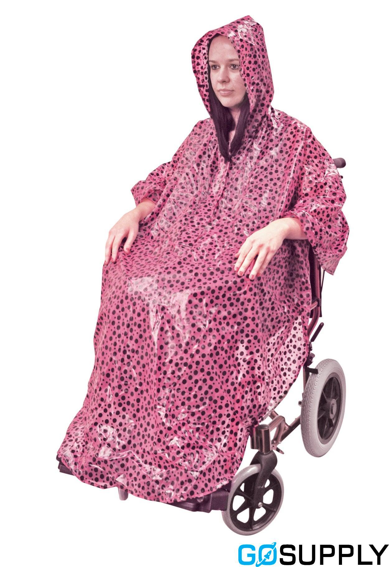 Pink Polka Dot Wheelchair Poncho (Pink Polka Dot)