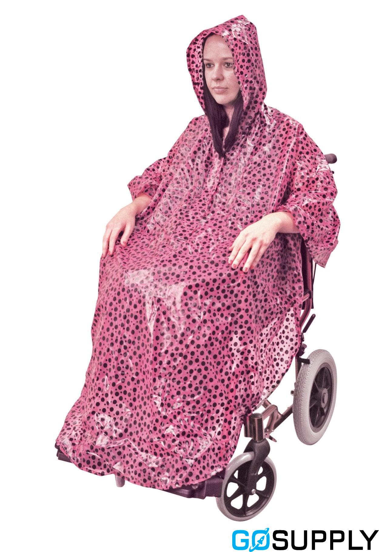 Pink Polka Dot Wheelchair Poncho (Pink Polka Dot)